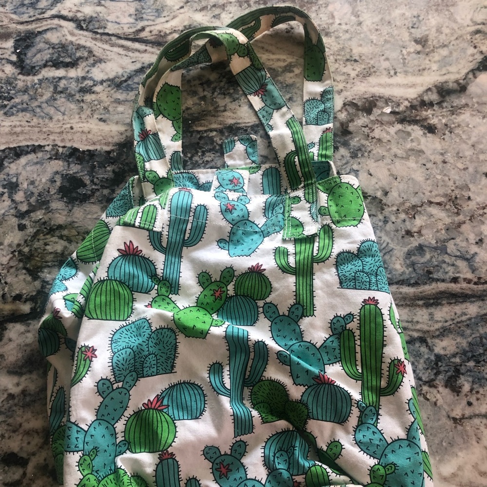Cactus patterned tote bag